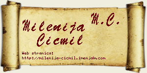 Milenija Cicmil vizit kartica
